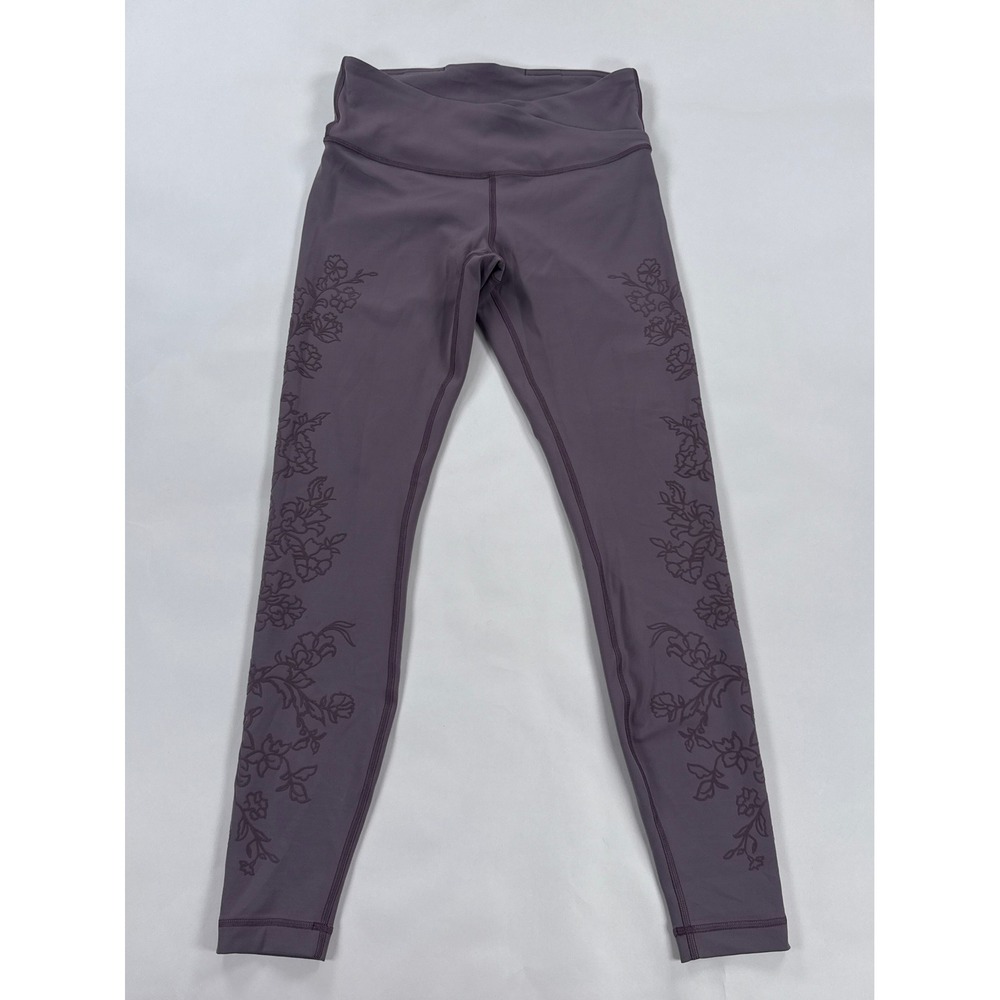 Lululemon Always On High Rise Tight Leggings Womens 8 Flocked Everlux Mulberry